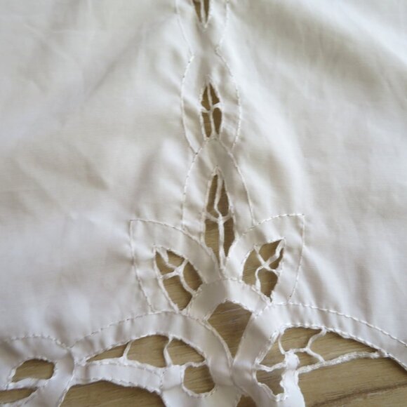 Mainstay White Tiers-Battenberg Curtain Panel 30" W x 36" L One Panel - Picture 6 of 7